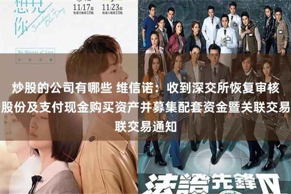 炒股的公司有哪些 维信诺：收到深交所恢复审核发行股份及支付现金购买资产并募集配套资金暨关联交易通知