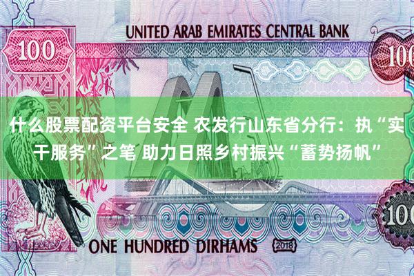 什么股票配资平台安全 农发行山东省分行：执“实干服务”之笔 助力日照乡村振兴“蓄势扬帆”
