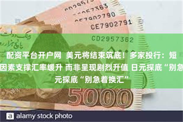 配资平台开户网  美元将结束筑底！多家投行：短线有3大因素支