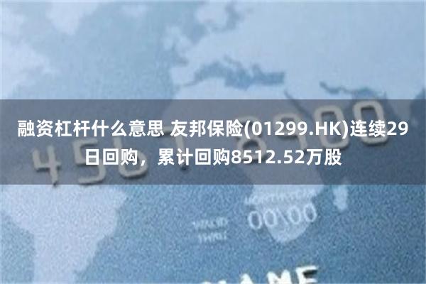融资杠杆什么意思 友邦保险(01299.HK)连续29日回购