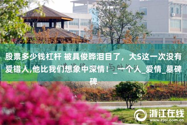 股票多少钱杠杆 被具俊晔泪目了，大S这一次没有爱错人,他比我
